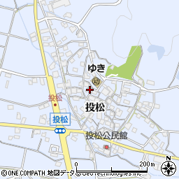 兵庫県加古川市志方町投松196周辺の地図