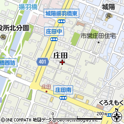 兵庫県姫路市庄田周辺の地図
