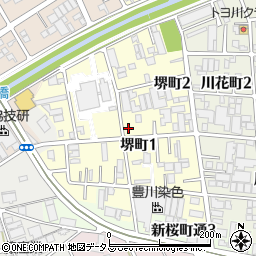 愛知県豊川市堺町周辺の地図