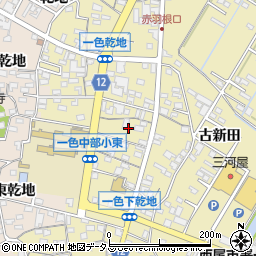 愛知県西尾市一色町一色下乾地周辺の地図