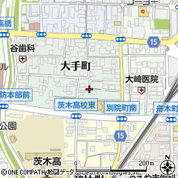 大阪府茨木市大手町3周辺の地図