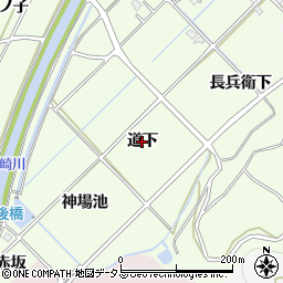 愛知県西尾市吉良町酒井（道下）周辺の地図