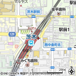 ＪＲ茨木市駅東口公衆トイレ周辺の地図