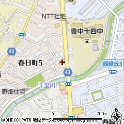 ネッツトヨタニューリー北大阪緑ヶ丘店周辺の地図
