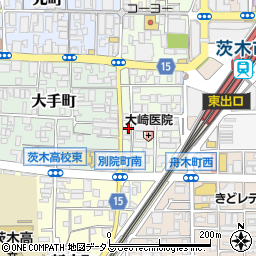 完誠堂薬局　茨木店周辺の地図