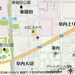 京都府京田辺市草内大切71周辺の地図