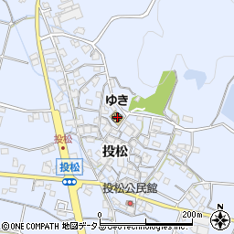 兵庫県加古川市志方町投松182周辺の地図
