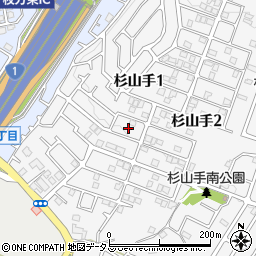 大阪府枚方市杉山手1丁目20周辺の地図