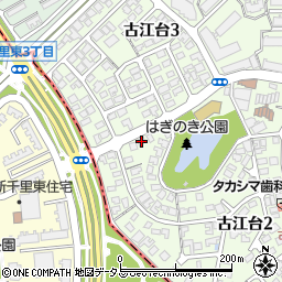 大阪府吹田市古江台2丁目12-12周辺の地図