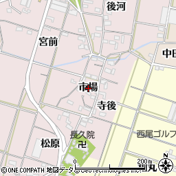 愛知県西尾市一色町池田市場周辺の地図