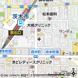 三菱ＵＦＪ銀行茨木駅前支店周辺の地図