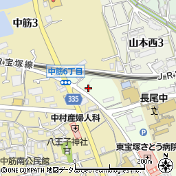 兵庫県宝塚市長尾町84周辺の地図