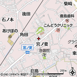 愛知県蒲郡市鹿島町宮ノ要22周辺の地図