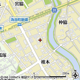 愛知県豊川市為当町椎木183周辺の地図