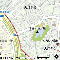 大阪府吹田市古江台2丁目12-13周辺の地図