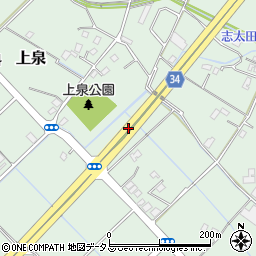 静岡県焼津市上泉周辺の地図