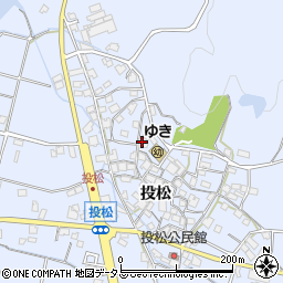 兵庫県加古川市志方町投松194周辺の地図
