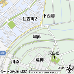 愛知県豊川市三谷原町堤外周辺の地図
