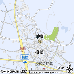 兵庫県加古川市志方町投松80周辺の地図