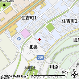 愛知県豊川市三谷原町住吉周辺の地図