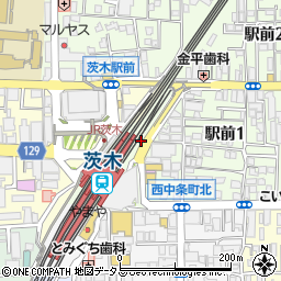 茨木警察署茨木駅前交番周辺の地図