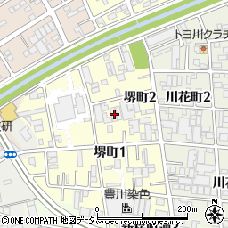愛知県豊川市堺町2丁目16周辺の地図