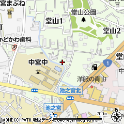 大阪府枚方市堂山1丁目15周辺の地図