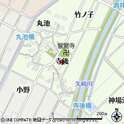 愛知県西尾市吉良町酒井寺後周辺の地図