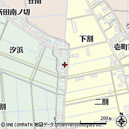 愛知県西尾市一色町中外沢下割55周辺の地図
