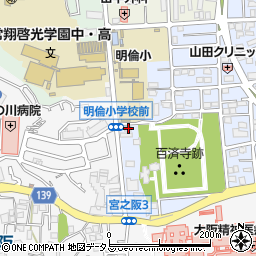 大阪府枚方市中宮西之町1-18周辺の地図