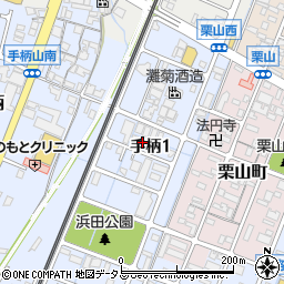 兵庫県姫路市手柄1丁目99周辺の地図