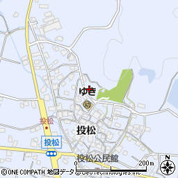 兵庫県加古川市志方町投松1周辺の地図