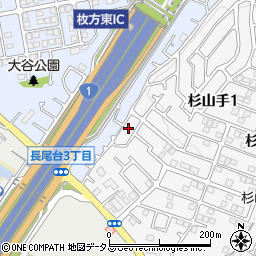大阪府枚方市杉山手1丁目9周辺の地図
