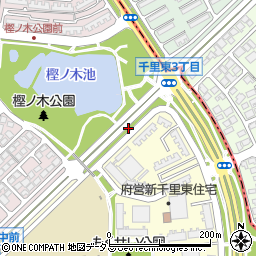 タイムパーキング大阪府営新千里東住宅駐車場周辺の地図