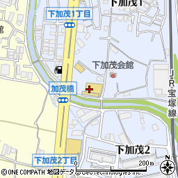 業務スーパー　ＴＡＫＥＮＯＫＯ川西下加茂店周辺の地図