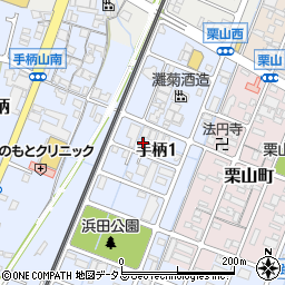 兵庫県姫路市手柄1丁目100周辺の地図