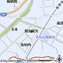 愛知県常滑市坂井鍛治屋欠周辺の地図