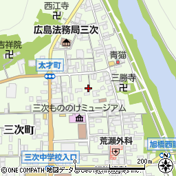 広島県三次市三次町1602-7周辺の地図