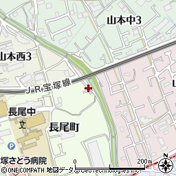 兵庫県宝塚市長尾町20周辺の地図