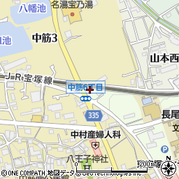 兵庫県宝塚市長尾町5-15周辺の地図