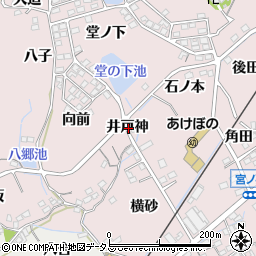 愛知県蒲郡市鹿島町井戸神周辺の地図