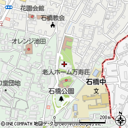 池田市立　敬老会館周辺の地図