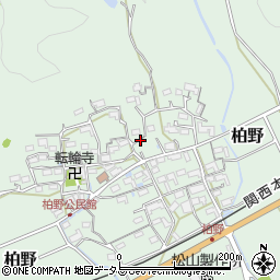 三重県伊賀市柏野周辺の地図