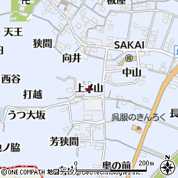 愛知県常滑市坂井上ノ山周辺の地図