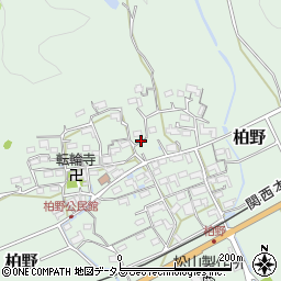 三重県伊賀市柏野周辺の地図