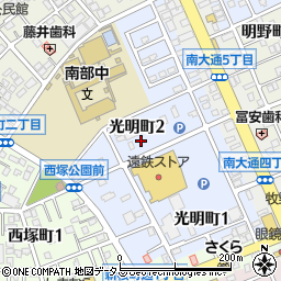 愛知県豊川市光明町周辺の地図