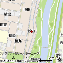 愛知県西尾市笹曽根町松山周辺の地図