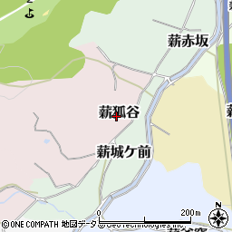 京都府京田辺市薪狐谷周辺の地図