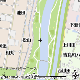 愛知県西尾市笹曽根町川中島周辺の地図