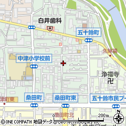 大阪府茨木市寺田町周辺の地図